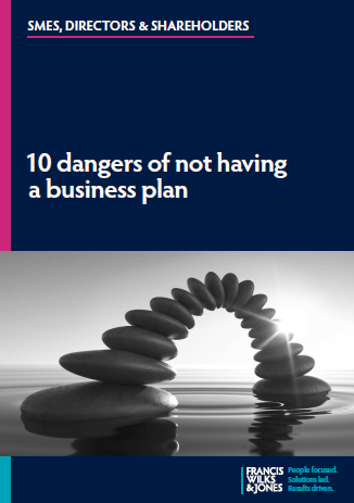 Cover of 10 dangers of not having a business plan tip booklet