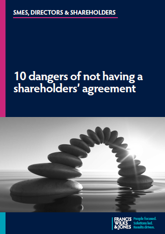 Cover of 10 dangers of not having a shareholders' agreement tip booklet
