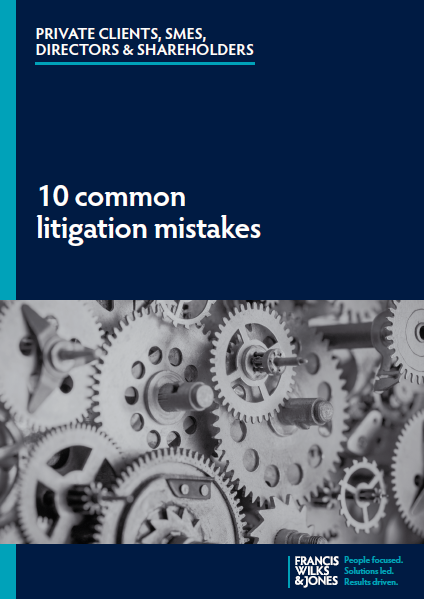 Cover of 10 Common litigation mistakes tip booklet