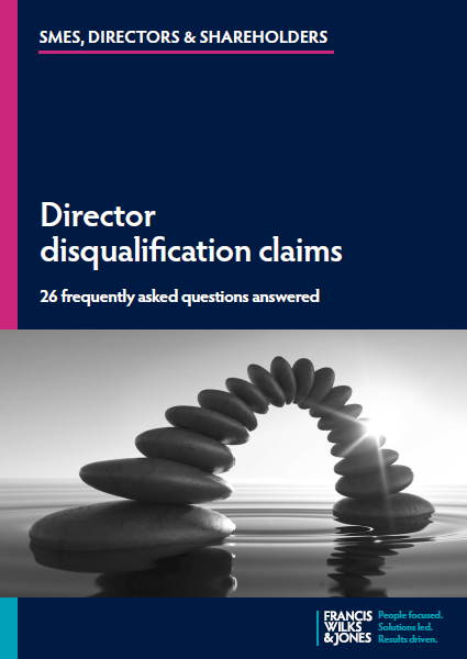 Cover of Director disqualification claims tip booklet