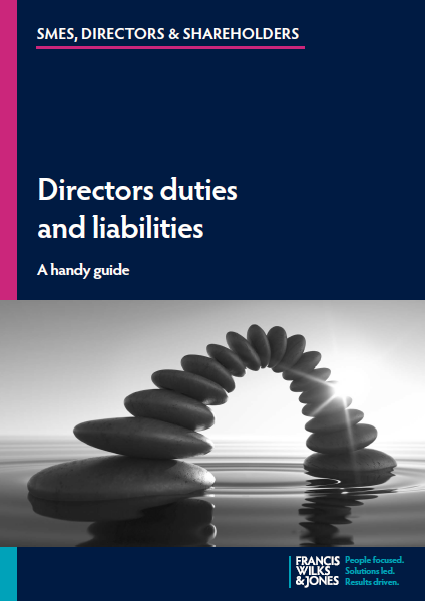 Cover of directors' duties and liabilities tips booklet