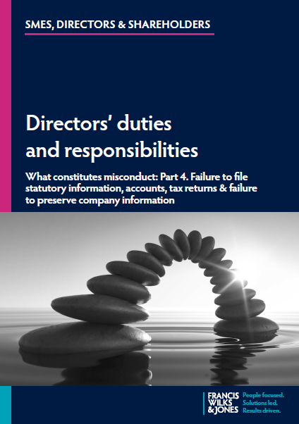 Cover of Directors' Duties and Responsibilities - What Constitutes Misconduct? Part 4 tip booklet
