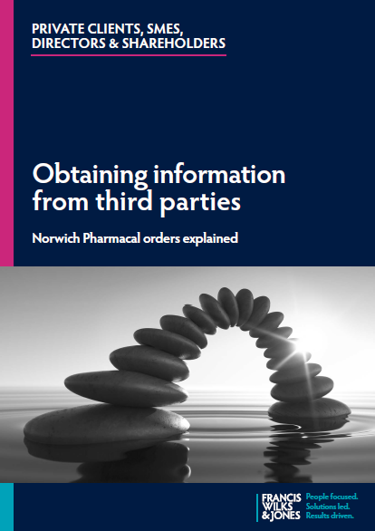 Cover of Obtaining information from third parties tip booklet