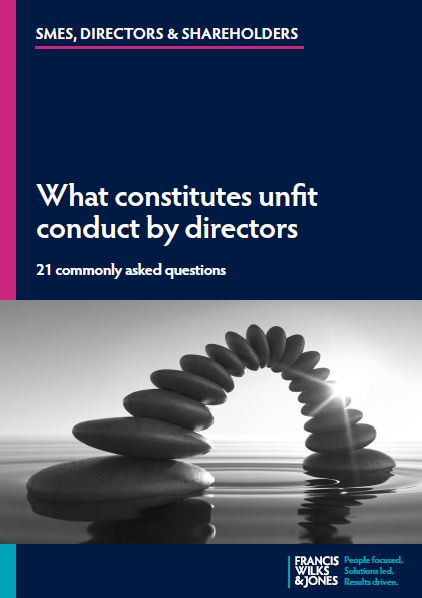 Cover of What constitutes unfit conduct by directors tip booklet