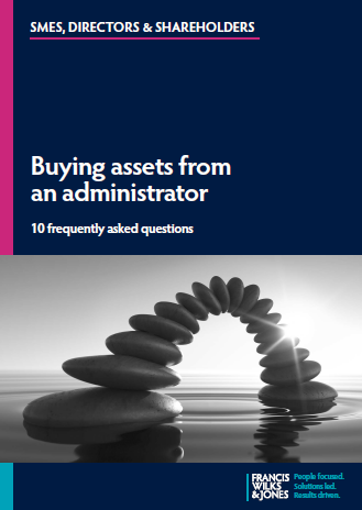 Cover of buying assets from an administrator tip booklet