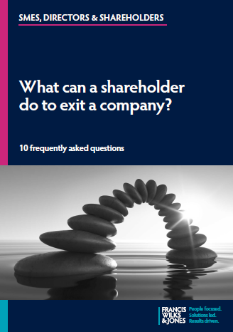 Cover of what can a shareholder do to exit a company? tip booklet